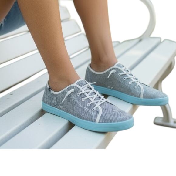 Keds Girl's Youth Sz 6 Kickstart Charm Canvas Rubber Soled Lace-Up Shoes - Picture 2 of 10